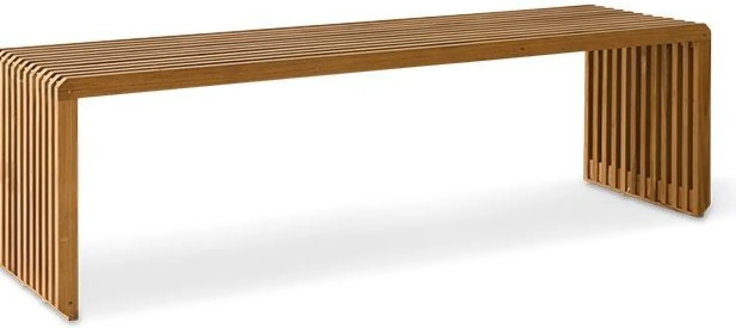 Zitbanken-HKLIVING Slatted L Bank Naturel