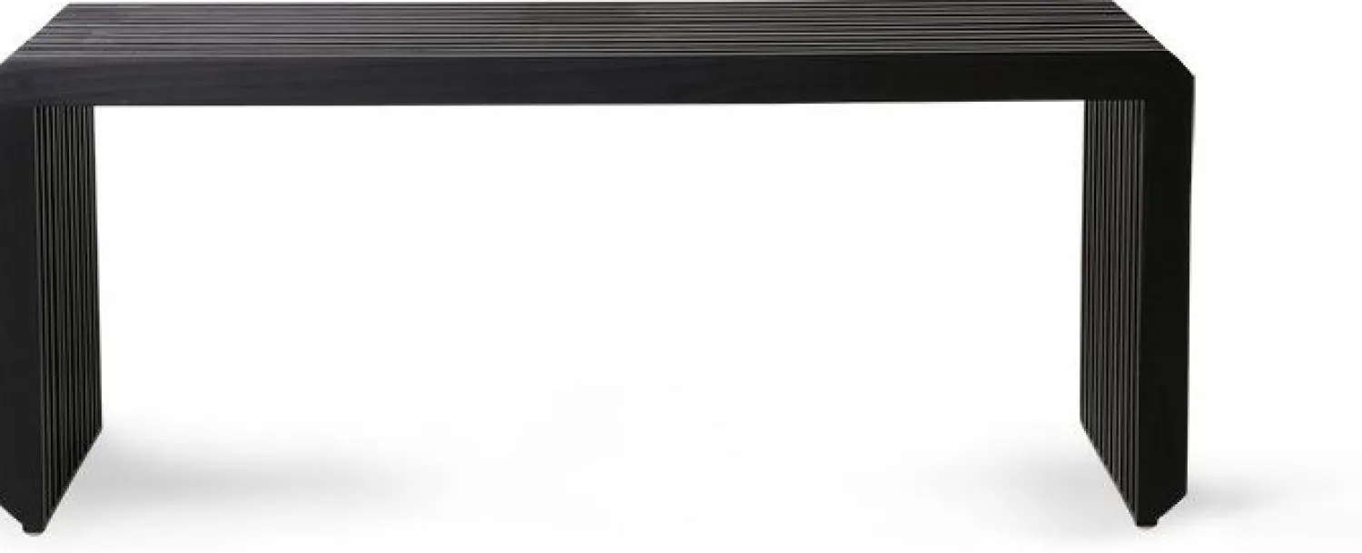 Zitbanken-HKLIVING Slatted M Bank Black