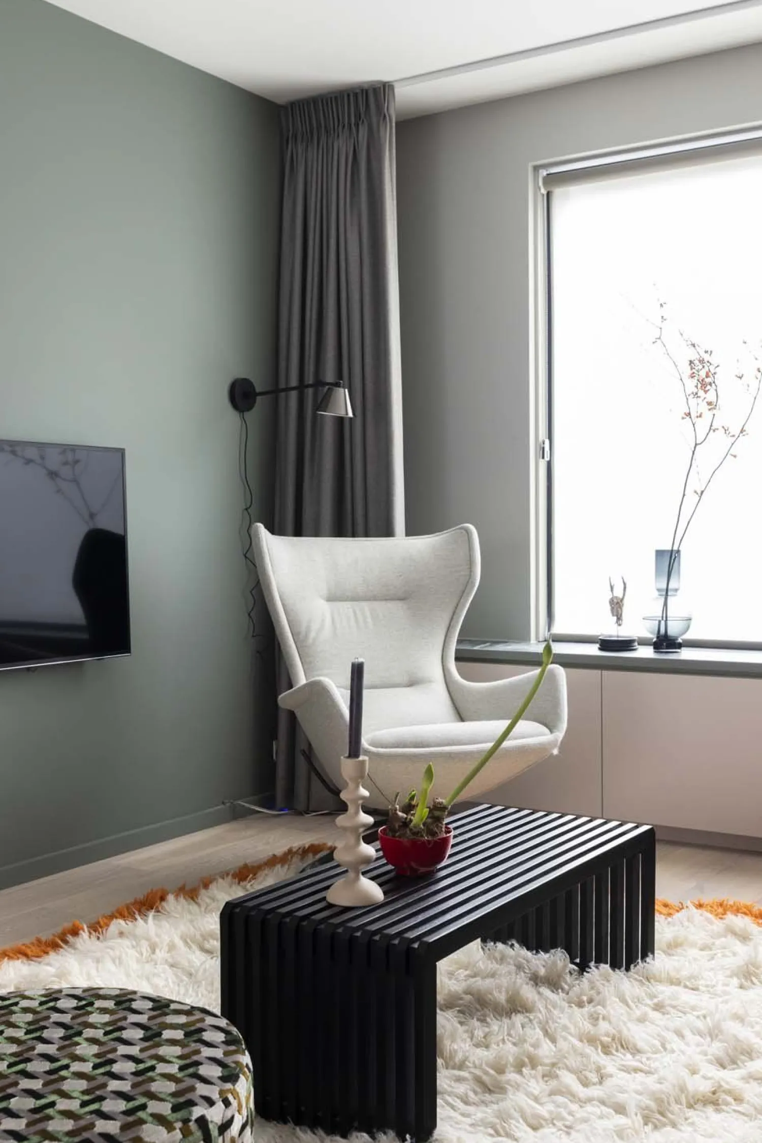 Zitbanken-HKLIVING Slatted M Bank Black