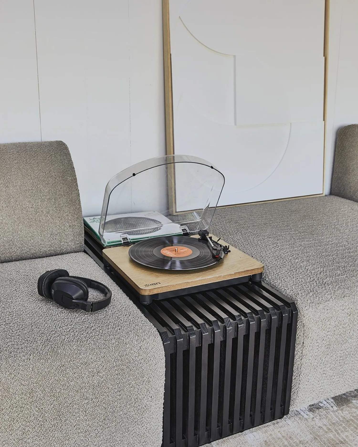 Zitbanken-HKLIVING Slatted M Bank Black