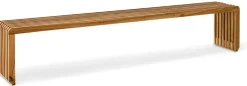 Zitbanken-HKLIVING Slatted XL Bank Natural teak
