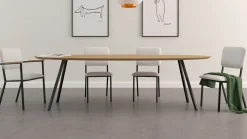 Houten Eettafels|Rechthoekige Eettafels-Studio HENK Slim Co Eettafel Naturel