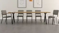 Houten Eettafels|Rechthoekige Eettafels-Studio HENK Slim X-type Eettafel Naturel