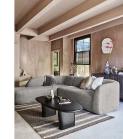 Hoekbanken-WOOOD Sloping Hoekbank Grey Melange