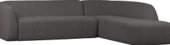 Hoekbanken-WOOOD Sloping Hoekbank Grey/Black Melange