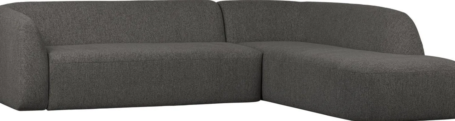 Hoekbanken-WOOOD Sloping Hoekbank Grey/Black Melange
