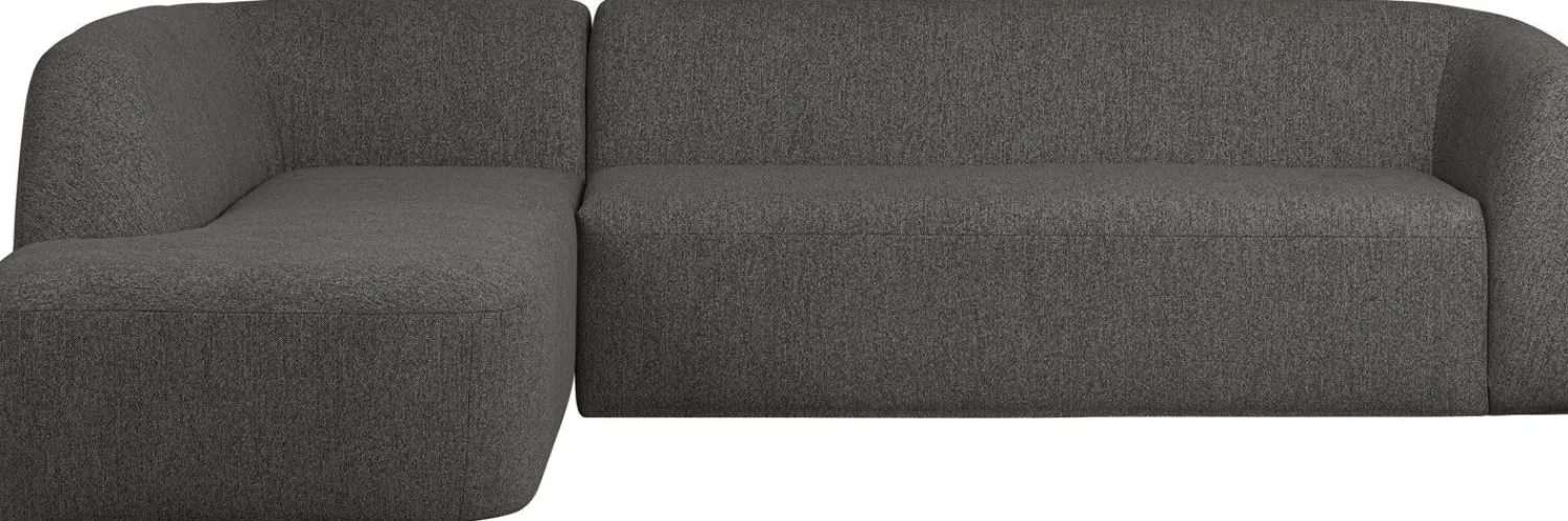 Hoekbanken-WOOOD Sloping Hoekbank Grey/Black Melange