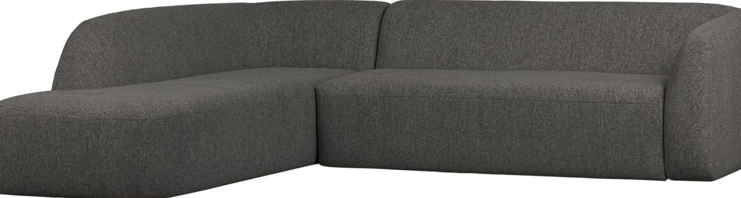 Hoekbanken-WOOOD Sloping Hoekbank Grey/Black Melange