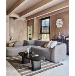 Hoekbanken-WOOOD Sloping Hoekbank Light Brown Melange