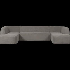 U-Banken-WOOOD Sloping U-bank Grey Melange
