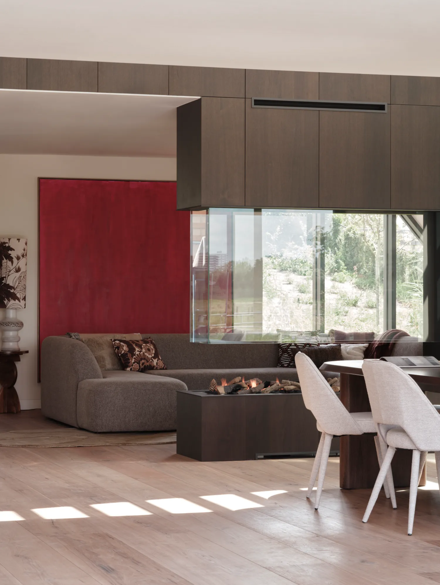 U-Banken-WOOOD Sloping U-bank Grey Melange
