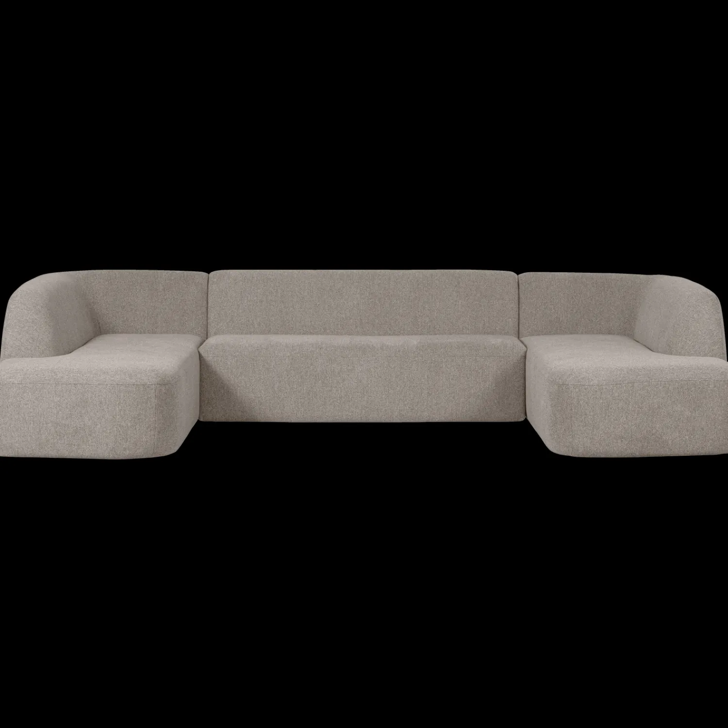 U-Banken-WOOOD Sloping U-bank Off White Melange