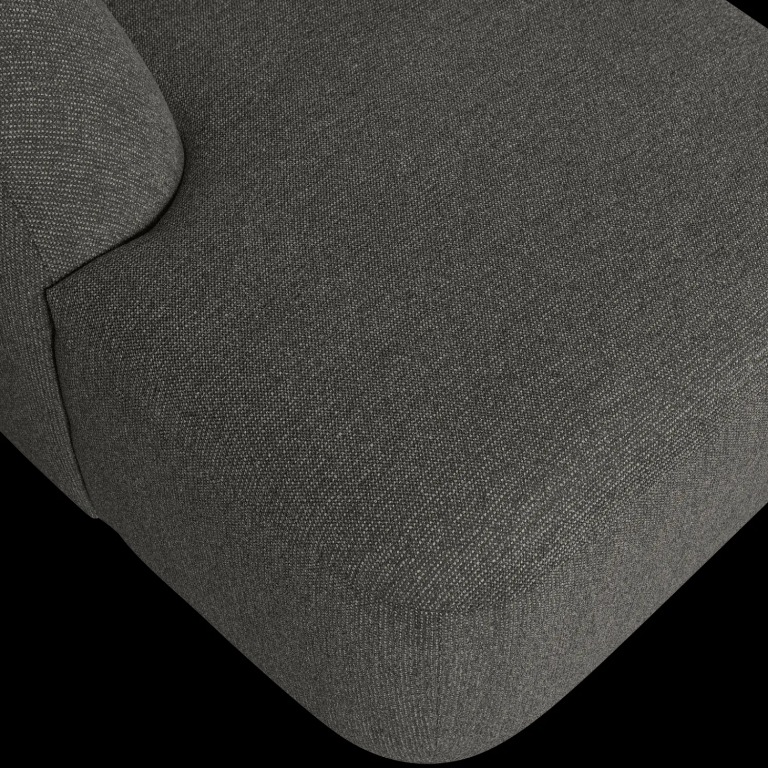 U-Banken-WOOOD Sloping U-bank Black Melange