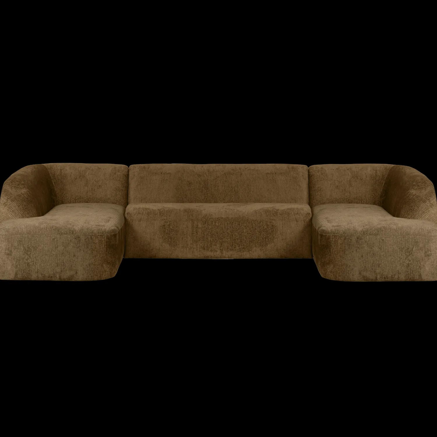 U-Banken-WOOOD Sloping Velvet U-bank Brass