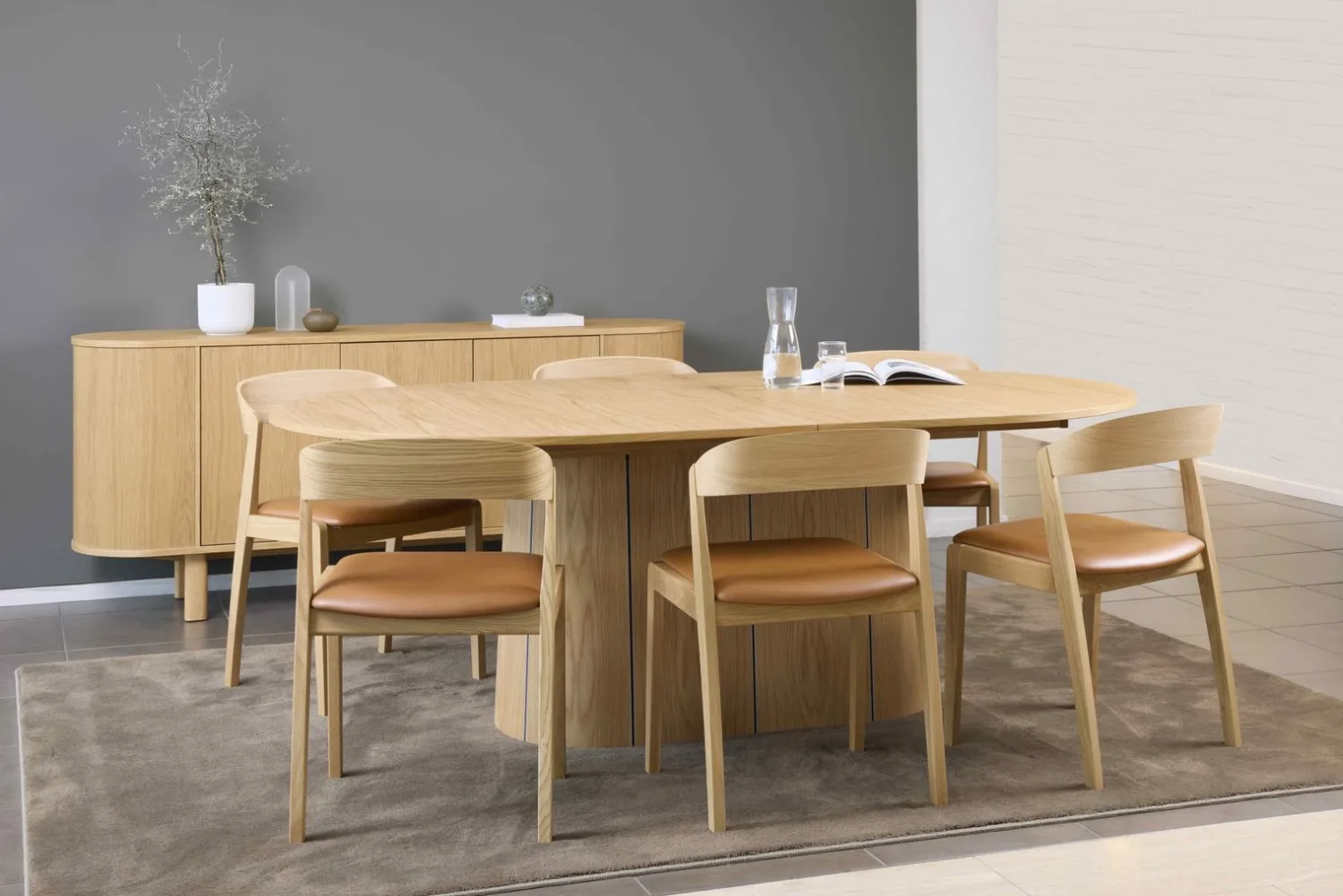 Uitschuifbare Eettafels-Skovby SM115 Eettafel Naturel