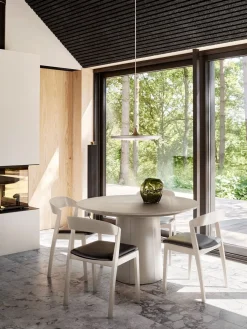 Houten Eettafels|Uitschuifbare Eettafels-Skovby SM33 Uitschuiftafel Zwart