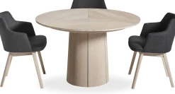 Houten Eettafels|Uitschuifbare Eettafels-Skovby SM33 Uitschuiftafel Zwart