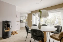 Houten Eettafels|Uitschuifbare Eettafels-Skovby SM33 Uitschuiftafel Zwart