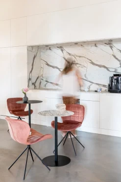 Ronde Bijzettafels-Zuiver Snow Bijzettafel Black