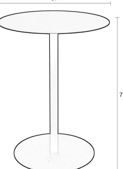 Ronde Bijzettafels-Zuiver Snow Bijzettafel Black