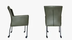 Eetkamerstoelen Met Wieltjes|Eetkamerstoelen Met Armleuning-Movani Soho Eetkamerstoel Rood