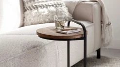 Industriële Bijzettafels|Ronde Bijzettafels-DTP Home Soho Laptoptafel Bruin, Zwart
