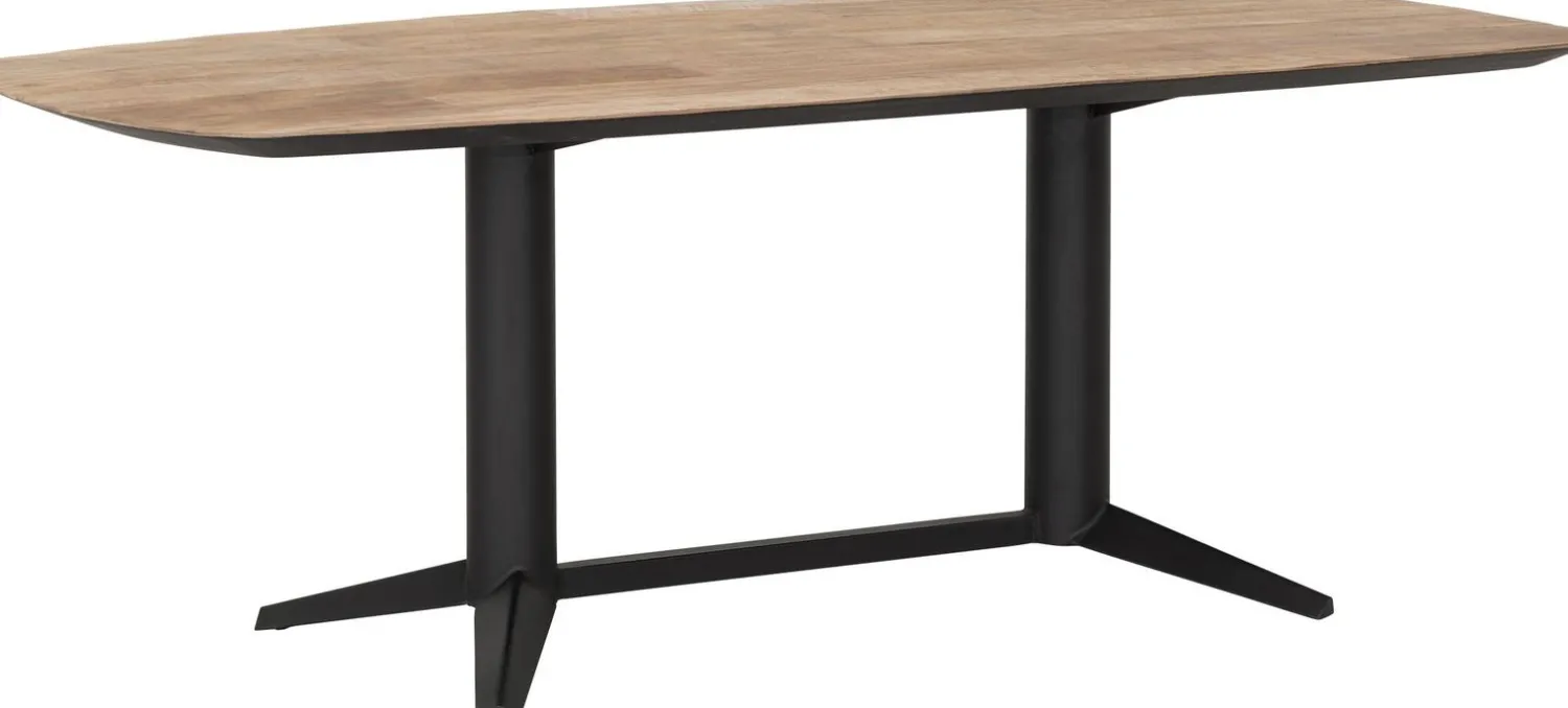 Houten Eettafels-DTP Home Soho Teak Eettafel Bruin, Zwart
