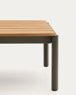 Tuintafels|Houten Salontafels-Kave Home Sorells Outdoor Houten Salontafel Naturel