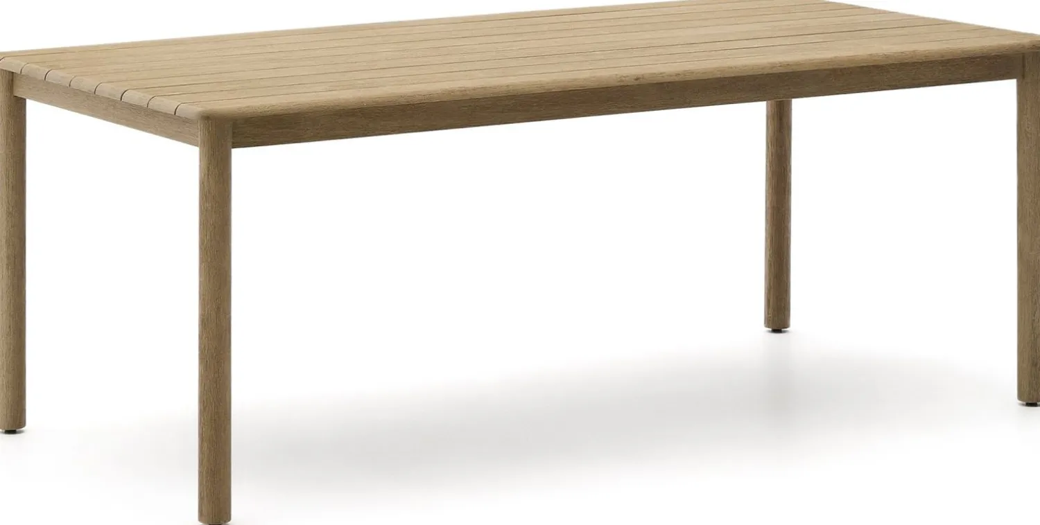 Tuintafels|Houten Eettafels-Kave Home Sori Outdoor Eettafel Naturel
