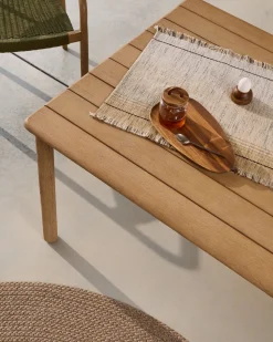 Tuintafels|Houten Eettafels-Kave Home Sori Outdoor Eettafel Naturel