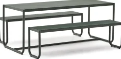 Tuintafels-Kave Home Sotil Outdoor Tuintafel + Bankje Groen