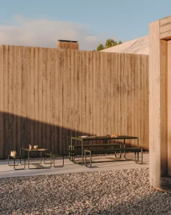 Tuintafels-Kave Home Sotil Outdoor Tuintafel + Bankje Groen