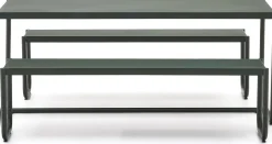 Tuintafels-Kave Home Sotil Outdoor Tuintafel + Bankje Groen