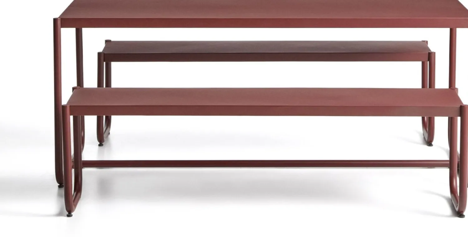 Tuintafels-Kave Home Sotil Picknickset Rood