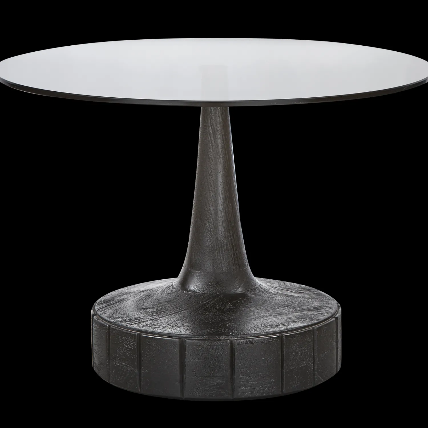 Houten Bijzettafels|Ronde Bijzettafels-WOOOD Soya Bijzettafel Black