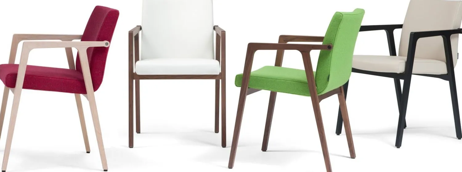 Design Stoelen|Eetkamerstoelen Zonder Armleuning-Harvink Splinter Eetkamerstoel Groen, Bruin
