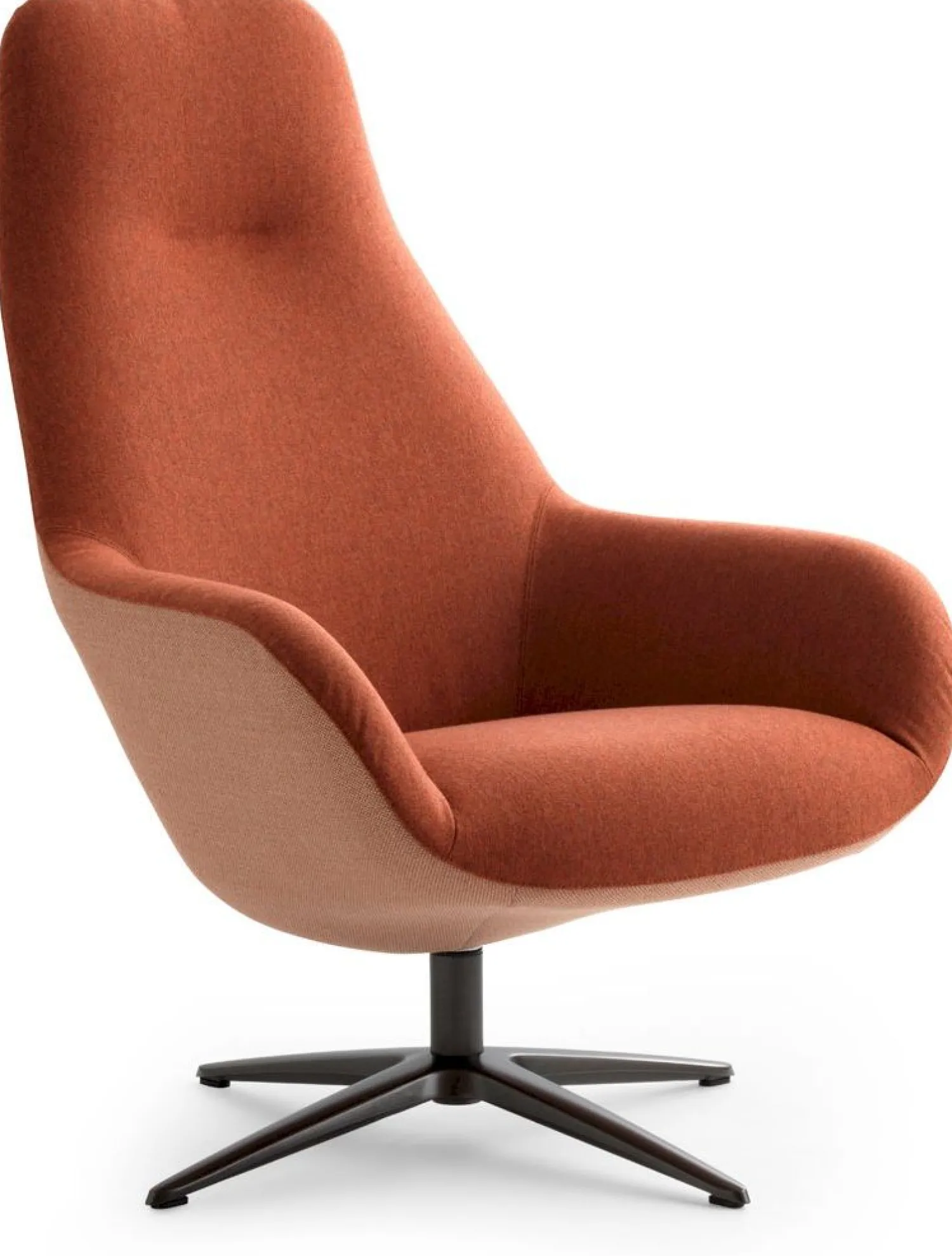 Design Fauteuils|Draaifauteuils-Pode Spot Two Fauteuil Red