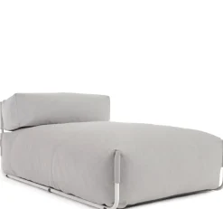 Tuinstoelen-Kave Home Square Outdoor Chaise Longue Grijs
