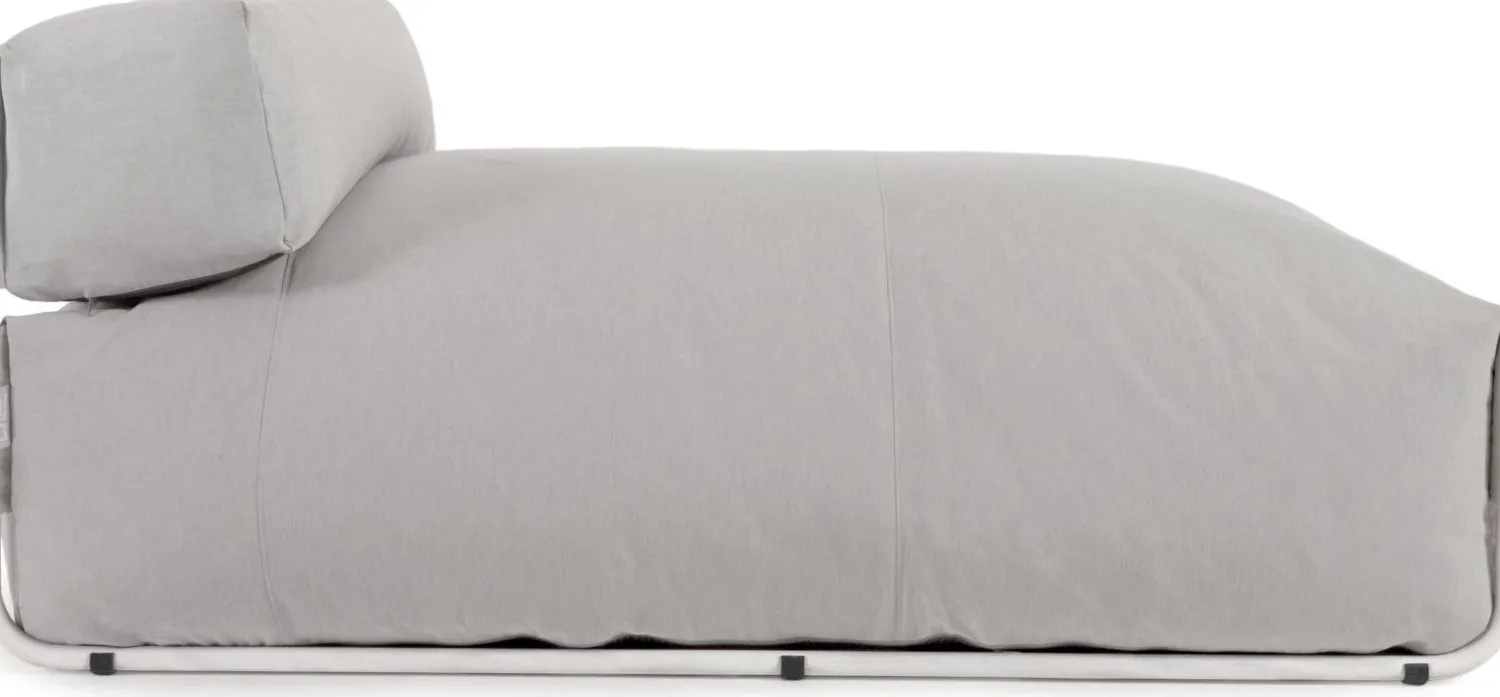 Tuinstoelen-Kave Home Square Outdoor Chaise Longue Grijs