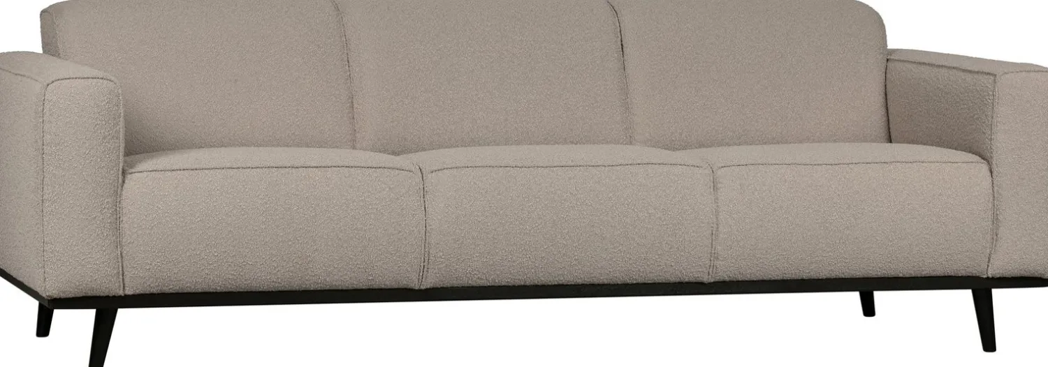 Zitbanken-WOOOD Statement Bouclé 3-Zitsbank Beige