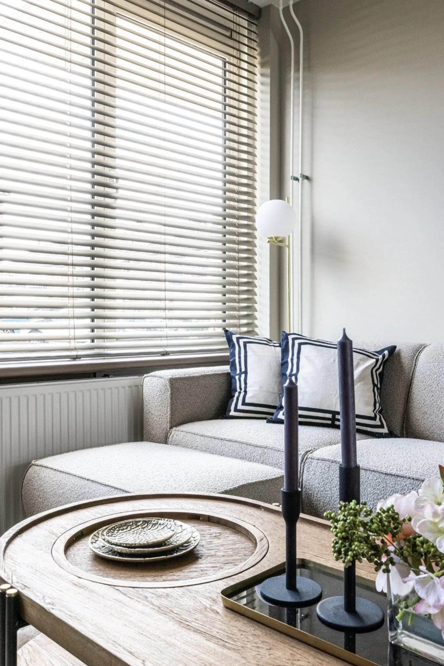 Zitbanken-WOOOD Statement Bouclé 3-Zitsbank Beige