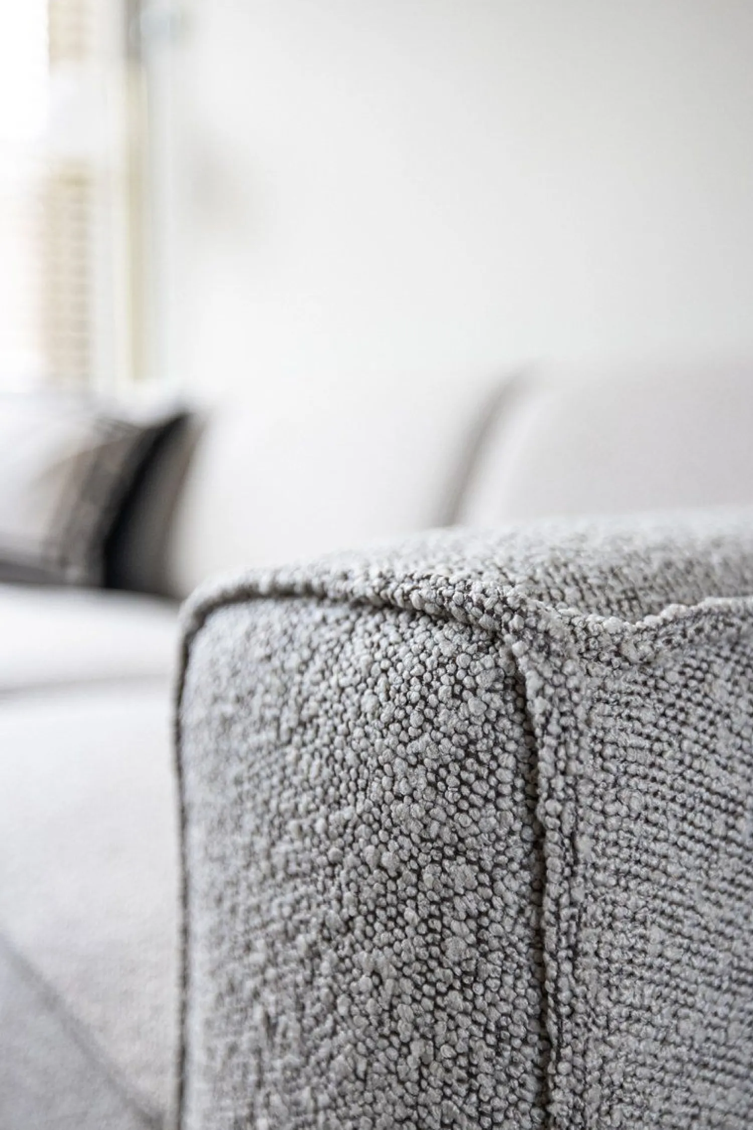 Zitbanken-WOOOD Statement Bouclé 3-Zitsbank Beige
