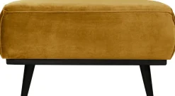 Hockers|Poefs-WOOOD Statement Hocker Honey Yellow