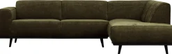Hoekbanken-WOOOD Statement Rechts Rib Hoekbank Warm Green