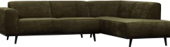 Hoekbanken-WOOOD Statement Rechts Rib Hoekbank Warm Green