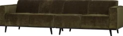 Zitbanken-WOOOD Statement Rib 4-zitsbank Warm Green