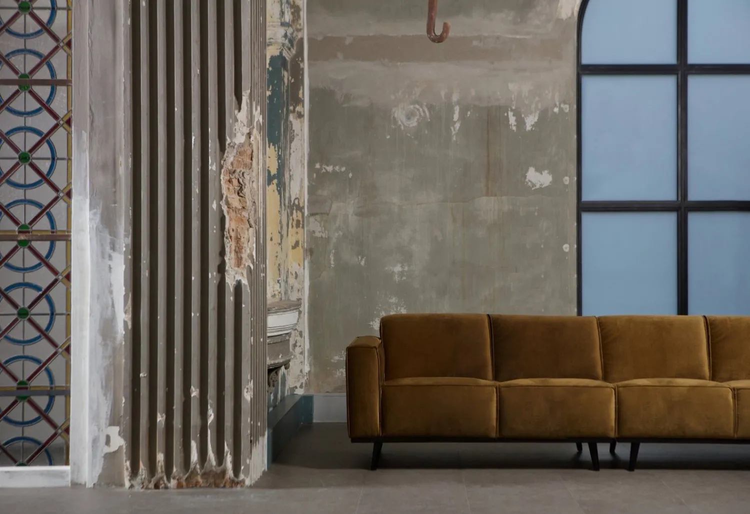 Zitbanken-WOOOD Statement 4-zitsbank Honey Yellow