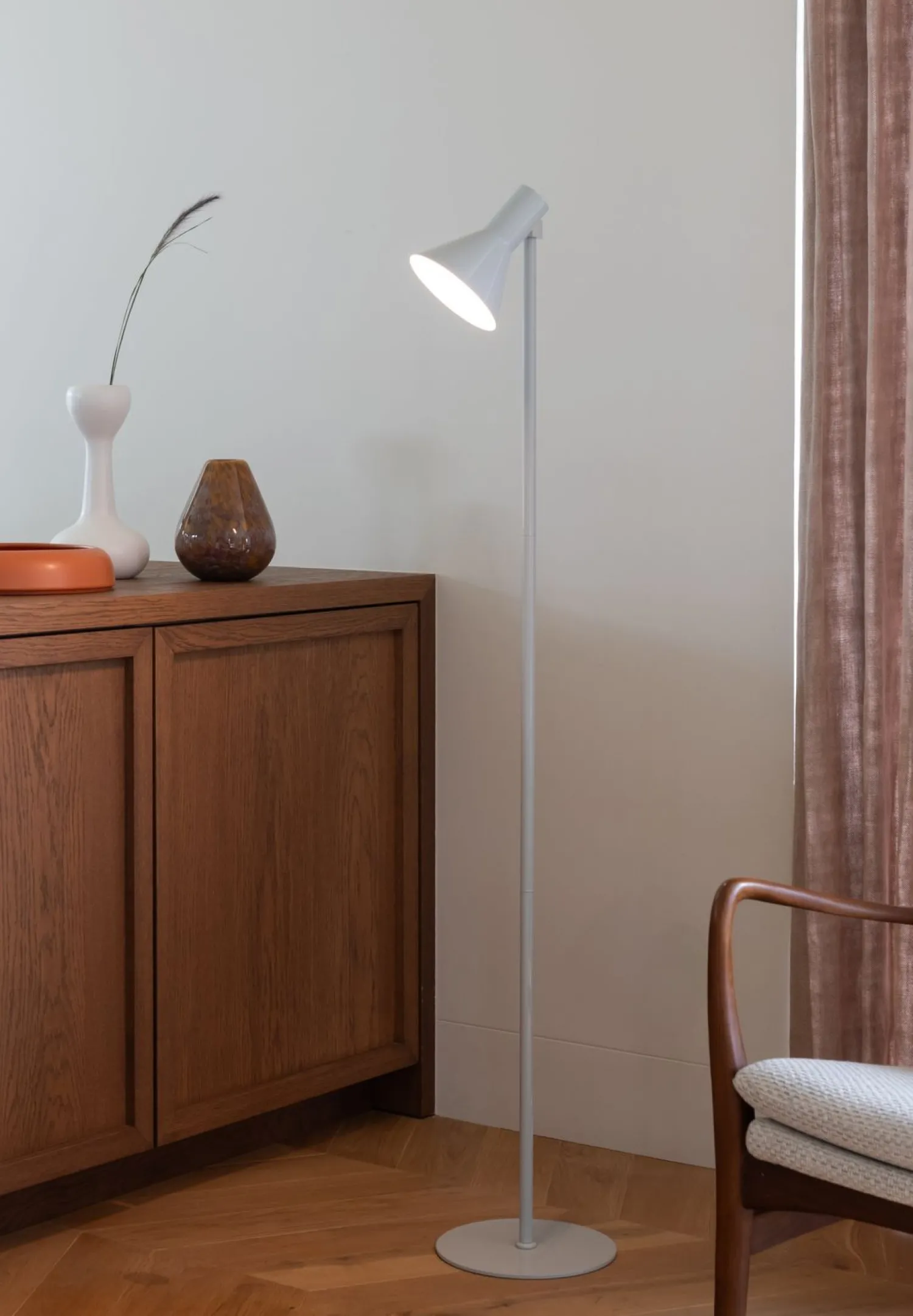 Moderne Vloerlampen|Vloerlampen-It's about RoMi Stavanger Vloerlamp Light Grey