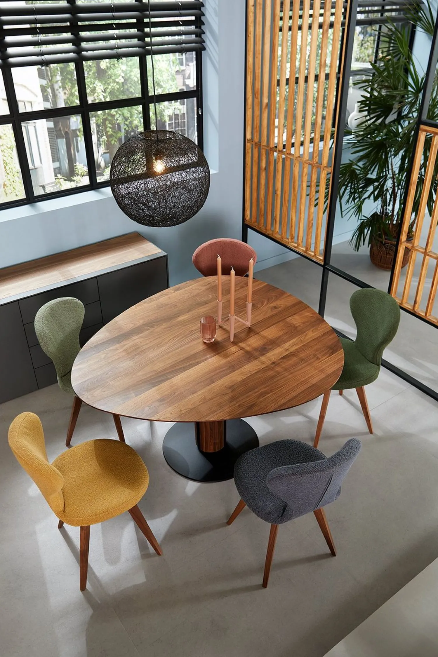 Houten Eettafels|Organische Eettafels-Bree's New World Steely Eettafel Naturel