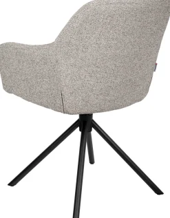 Eetkamerstoelen Met Armleuning-Movani Stef Eetkamerstoel Natural, Brown
